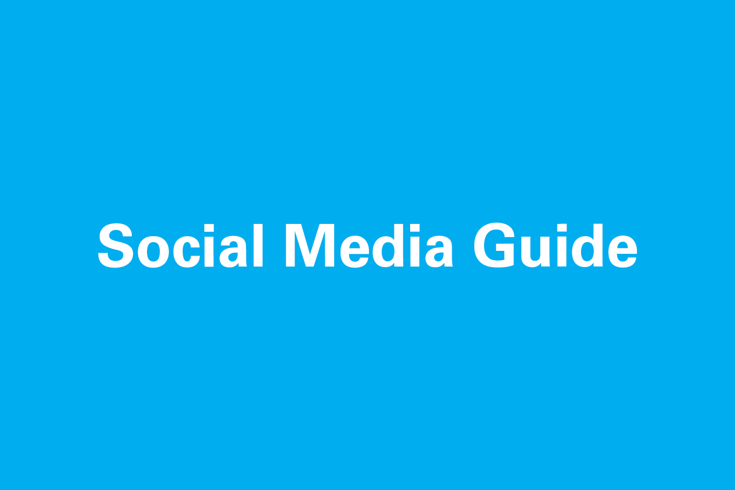 Social Media Guide 2021